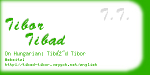 tibor tibad business card